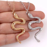 Vintage Snake Pendant with Electroplated Alloy - Symbolize Wisdom, Transformation, and Eternity - snake - label