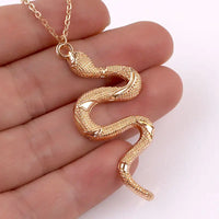 Vintage Snake Pendant with Electroplated Alloy - Symbolize Wisdom, Transformation, and Eternity - snake - label