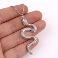 Vintage Snake Pendant with Electroplated Alloy - Symbolize Wisdom, Transformation, and Eternity - snake - label