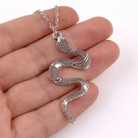 Vintage Snake Pendant with Electroplated Alloy - Symbolize Wisdom, Transformation, and Eternity - snake - label