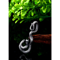 VINTAGE Snake Pendant | Premium Titanium Steel | 23.3MM x 56MM - snake - label