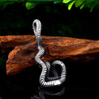 VINTAGE Snake Pendant | Premium Titanium Steel | 23.3MM x 56MM - snake - label