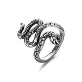 Vintage Snake - shaped Animal - Ring with Adjustable Crown Detail in 16 Unique Designs - snake - label