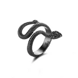 Vintage Snake - shaped Animal - Ring with Adjustable Crown Detail in 16 Unique Designs - snake - label