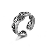 Vintage Snake - shaped Animal - Ring with Adjustable Crown Detail in 16 Unique Designs - snake - label