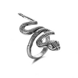 Vintage Snake - shaped Animal - Ring with Adjustable Crown Detail in 16 Unique Designs - snake - label