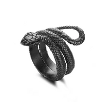 Vintage Snake - shaped Animal - Ring with Adjustable Crown Detail in 16 Unique Designs - snake - label