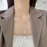 Wheat Ear Clavicle Necklaces - Korean Style Copper Chain with Geometric Modeling - snake - label