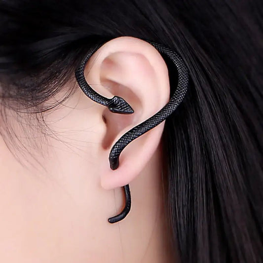 Winding Snake Earrings - Alloy Plating Bronze, Lightweight - 5.2 * 4.2 cm snake - label