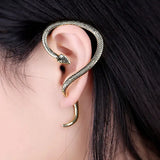 Winding Snake Earrings - Alloy Plating Bronze, Lightweight - 5.2 * 4.2 cm - snake - label