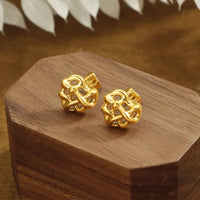 Winding Stainless Heart Earrings | Gold Love Stud Design - snake - label