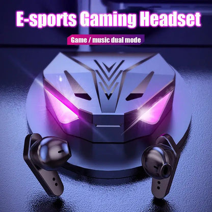 WIRELESS Gaming Headphones | Long Battery Life, Bluetooth 5.0 | 10m Range, 3h Music, 4h Talk | Touch Controls snake - label