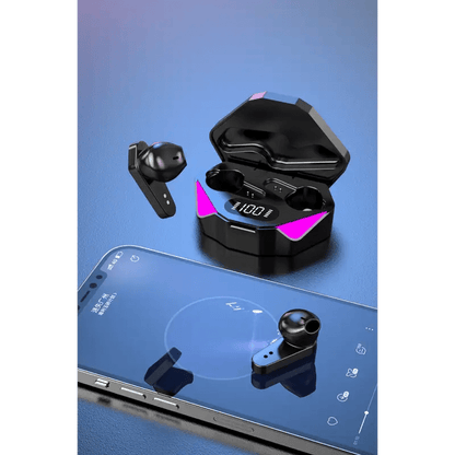WIRELESS Gaming Headphones | Long Battery Life, Bluetooth 5.0 | 10m Range, 3h Music, 4h Talk | Touch Controls snake - label