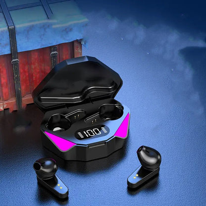 WIRELESS Gaming Headphones | Long Battery Life, Bluetooth 5.0 | 10m Range, 3h Music, 4h Talk | Touch Controls snake - label