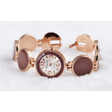 Women Watch Ladies Bracelet with Folded Locks Clasp & Quartz Movement - snake - label