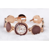 Women Watch Ladies Bracelet with Folded Locks Clasp & Quartz Movement - snake - label