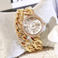 Women's Bracelet Watch: Elegant Spiral Crown Design, Butterfly Buckle, 8mm Thick - snake - label