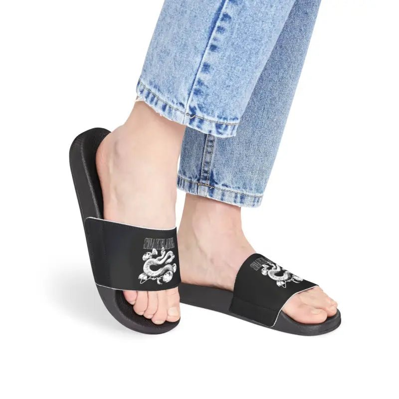 Women's Customizable Removable - Strap Sandals with Print Options snake - label