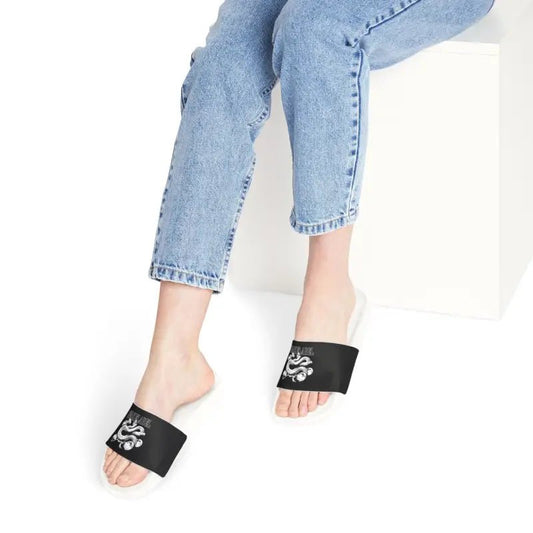 Women's Customizable Removable - Strap Sandals with Print Options snake - label