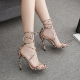 Women's High Heels | Snake Label Fine Heel 11.5CM Pointed Toe Elegance - snake - label