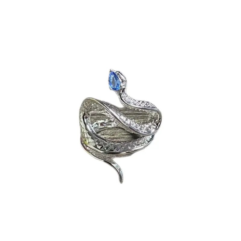 Women's Snake Ring with Platinum Finish - Stylish Alloy Jewelry snake - label