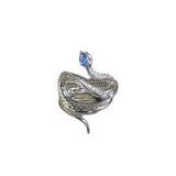 Women's Snake Ring with Platinum Finish - Stylish Alloy Jewelry - snake - label