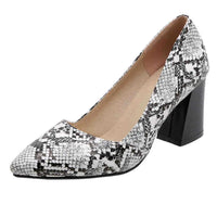 Women's Snake Shoes: Stylish 8CM Heel, Cushioned Comfort & Multiple Colors - snake - label