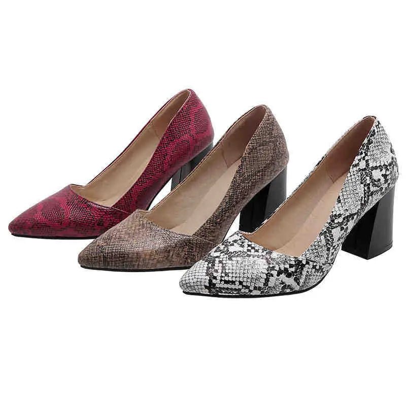 Women's Snake Shoes: Stylish 8CM Heel, Cushioned Comfort & Multiple Colors snake - label