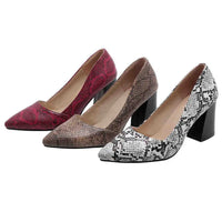 Women's Snake Shoes: Stylish 8CM Heel, Cushioned Comfort & Multiple Colors - snake - label