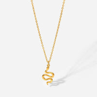 Women's Stainless Snake Pendant in JDN20825 Stainless Steel Spiral