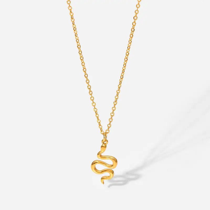Women's Stainless Snake Pendant in JDN20825 Stainless Steel Spiral snake - label
