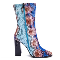 Women’s Thick High-Heeled snake Boots - Shoes