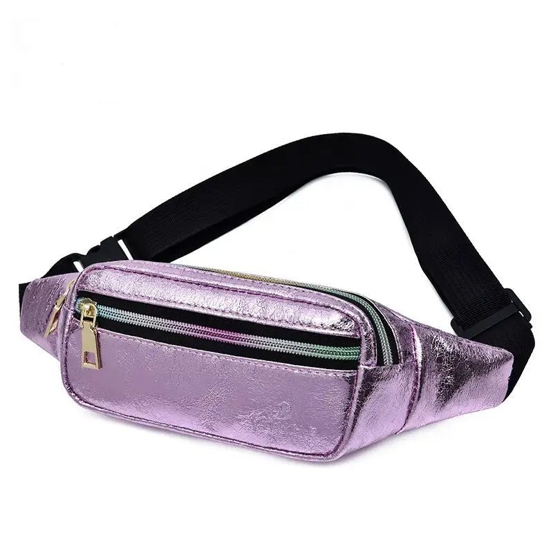 Women's Waist Bag with Chic Square Design & Multiple Compartments snake - label
