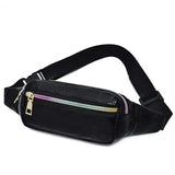 Women's Waist Bag with Chic Square Design & Multiple Compartments - snake - label