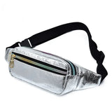 Women's Waist Bag with Chic Square Design & Multiple Compartments - snake - label