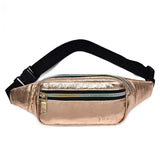 Women's Waist Bag with Chic Square Design & Multiple Compartments - snake - label