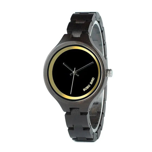 Wooden Watches for Men in Wood - Eco - Friendly Quartz Timepiece snake - label