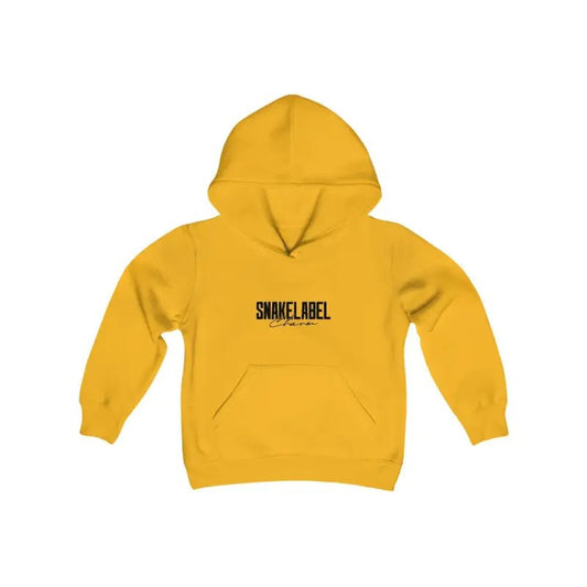 YOUTH Heavy Blend Hooded Sweatshirt with Kangaroo Pocket & Reinforced Design, 50% Cotton - 50% Polyester Blend, 7.75oz Weight snake - label