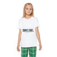 Youth Short Sleeve Holiday Outfit Set - White/Green / S - Clothing Set