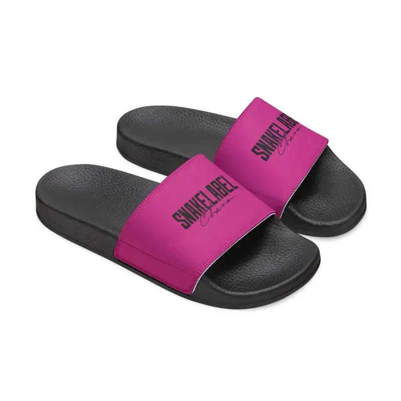 Youth Removable - Strap Slide Sandals with Customizable Straps snake - label