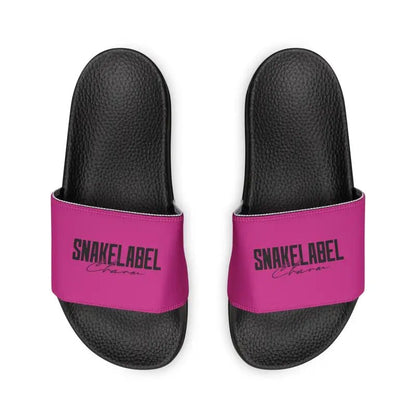 Youth Removable - Strap Slide Sandals with Customizable Straps snake - label