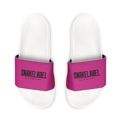 Youth Removable - Strap Slide Sandals with Customizable Straps snake - label