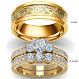 Zircon Gold Dragon Ring with Heart - Shaped Detail in Luxe Gold - Exquisite Women's Jewelry - snake - label