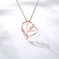 Zircon Heart Pendant Necklace with Adjustable Length & Copper Chain - snake - label