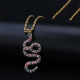 Zircon Snake Pendant: Intricate Zircon Detail & European American Style By Snake Label - snake - label