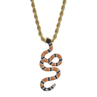 Zircon Snake Pendant: Intricate Zircon Detail & European American Style By Snake Label - snake - label