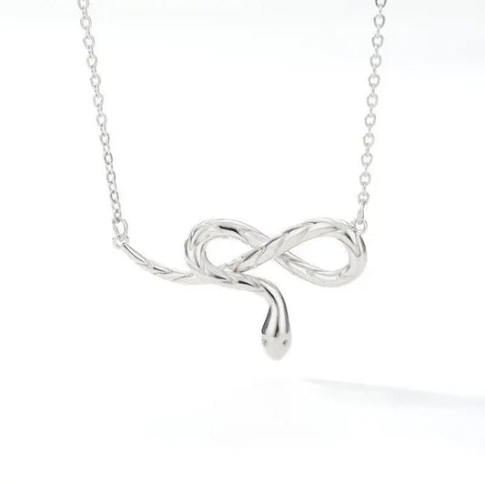 Zodiac Animal Snake Pendant with Adjustable Stainless Steel Chain snake - label