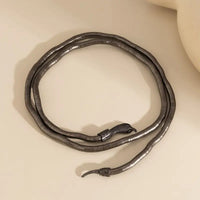 Zodiac Snake Necklace with Opening Design - High - Quality Alloy, Silver & Gun Black Options - snake - label